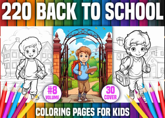 220 Back to School Coloring Pages - KDP