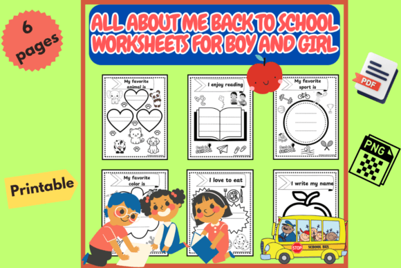 All About Me Back to School Worksheets