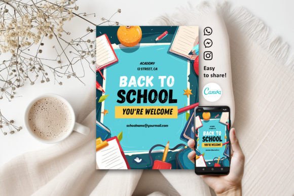 Hand Drawn Back to School Invitation