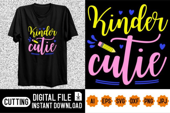 Kinder Cutie Back to School Shirt Design