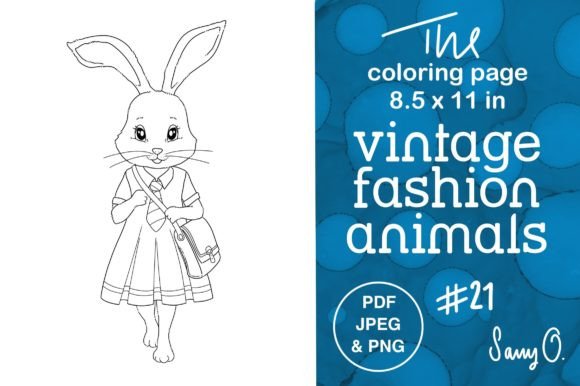 Rabbit Easter Back to School Vintage PNG: A Timeless Illustration for Creative Projects