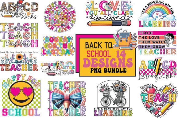 Retro Back to School PNG Bundle: A Versatile Design Resource